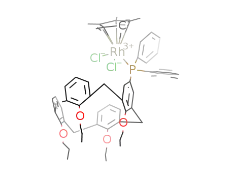 dichloro(η5-pentamethylcyclopentadienyl)(5-(diphenylphosphino)-25,26,27,28-tetra-n-propoxycalix[4]arene)rhodium(III)