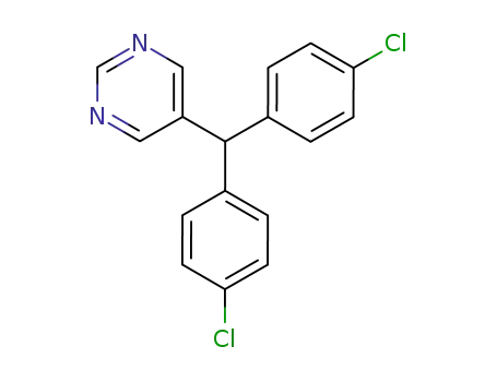 Molecular Structure of 26766-37-0 (5-[bis(4-chlorophenyl)methyl]pyrimidine)