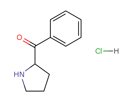Molecular Structure of 138371-64-9 (Phenyl-2-pyrrolidinyl-Methanone HCl)