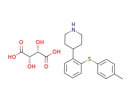 Molecular Structure of 960151-82-0 (Tedatioxetine D-tartrate)