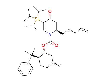 (R)-4-Oxo-2-pent-4-enyl-5-triisopropylsilanyl-3,4-dihydro-2H-pyridine-1-carboxylic acid (1R,2S,5R)-5-methyl-2-(1-methyl-1-phenyl-ethyl)-cyclohexyl ester