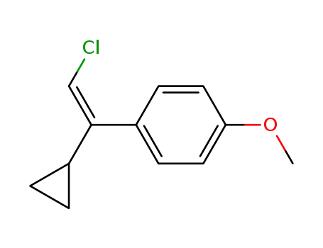 Molecular Structure of 150668-46-5 (1-((Z)-2-Chloro-1-cyclopropyl-vinyl)-4-methoxy-benzene)