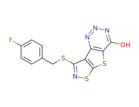 Isothiazolo[4',5':4,5]thieno[3,2-d]-1,2,3-triazin-4(3H)-one,8-[[(4-fluorophenyl)methyl]thio]-