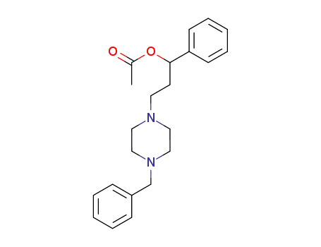 Molecular Structure of 149848-05-5 (alpha-Phenyl-4-(phenylmethyl)-1-piperazinepropanol acetate (ester))
