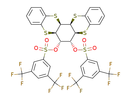 (1α,2α,3α,4α,5β,6β)-1,2:3,4-Bis-S-(1,2-phenylen)-1,2,3,4-tetrathio-1,2,3,4,5,6-cyclohexanhexol-5,6-bis-<3,5-bis(trifluormethyl)benzolsulfonat>
