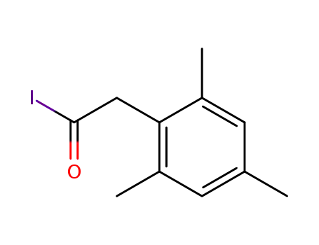 Molecular Structure of 79929-33-2 ((2,4,6-Trimethyl-phenyl)-acetyl iodide)
