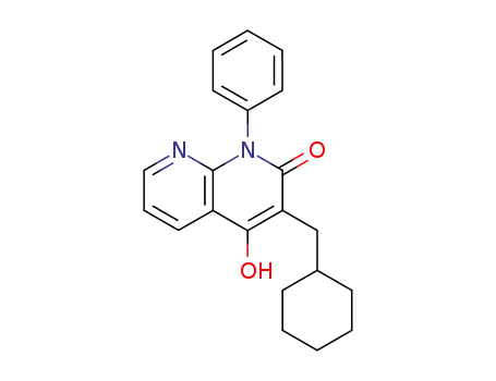 1,8-Naphthyridin-2(1H)-one, 3-(cyclohexylmethyl)-4-hydroxy-1-phenyl-