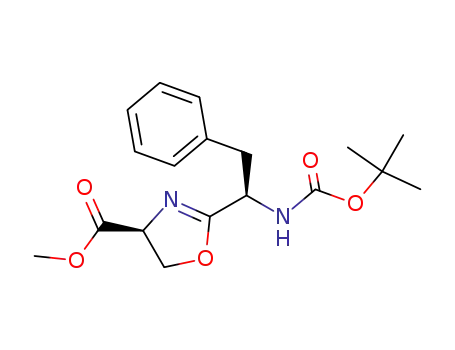 (S)-2-((R)-1-tert-Butoxycarbonylamino-2-phenyl-ethyl)-4,5-dihydro-oxazole-4-carboxylic acid methyl ester