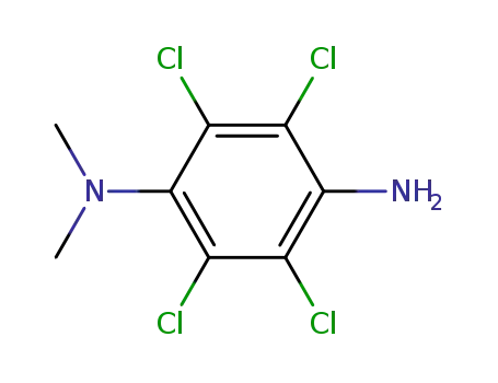 Molecular Structure of 112449-31-7 (1,4-Benzenediamine, 2,3,5,6-tetrachloro-N,N-dimethyl-)