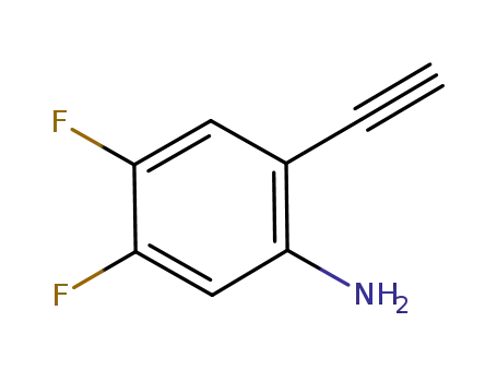 Molecular Structure of 143101-25-1 (2-ETHYNYL-4,5-DIFLUORO-PHENYLAMINE)