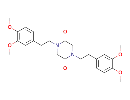 Molecular Structure of 102667-22-1 (2,5-Piperazinedione, 1,4-bis[2-(3,4-dimethoxyphenyl)ethyl]-)