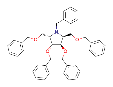 (2S,3R,4R,5S)-1-Benzyl-3,4-bis-benzyloxy-2,5-bis-benzyloxymethyl-pyrrolidine