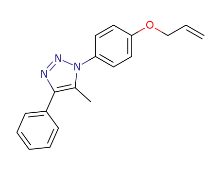 Molecular Structure of 89778-93-8 (1H-1,2,3-Triazole, 5-methyl-4-phenyl-1-[4-(2-propenyloxy)phenyl]-)