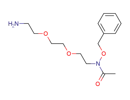 Molecular Structure of 126385-15-7 (N-acetyl-N-(8-amino-3,6-dioxaoctyl)-O-benzylhydroxylamine)