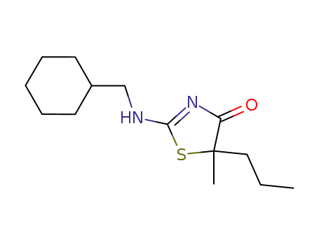 2-((cyclohexylmethyl)amino)-5-methyl-5-propyl-1,3-thiazol-4(5H)-one