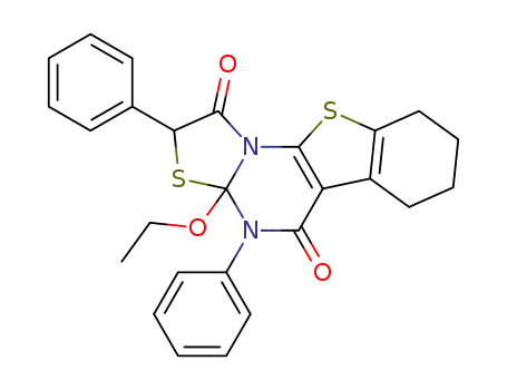 3a-Ethoxy-2,4-diphenyl-3a,4,6,7,8,9-hexahydro-3,10-dithia-4,10b-diaza-cyclopenta[a]fluorene-1,5-dione
