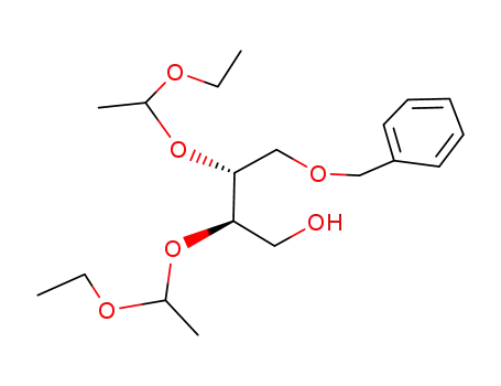 Molecular Structure of 109613-50-5 ((R,R)-4-benzyloxy-2,3-bis(1-ethoxyethoxy)-1-butanol)