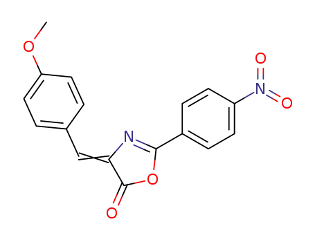 Molecular Structure of 40108-81-4 (4-(4-methoxybenzylidene)-2-(4-nitrophenyl)-1,3-oxazol-5(4H)-one)