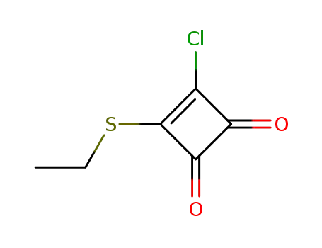 Molecular Structure of 138214-97-8 (3-Cyclobutene-1,2-dione, 3-chloro-4-(ethylthio)-)