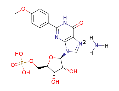 Molecular Structure of 88868-85-3 (5'-Inosinic acid, 2-(4-methoxyphenyl)-, diammonium salt)