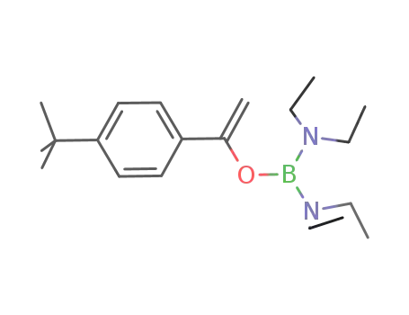Molecular Structure of 959925-21-4 ((CH<sub>3</sub>)3CC<sub>6</sub>H<sub>4</sub>C(CH<sub>2</sub>)OB(N(C<sub>2</sub>H<sub>5</sub>)2)2)