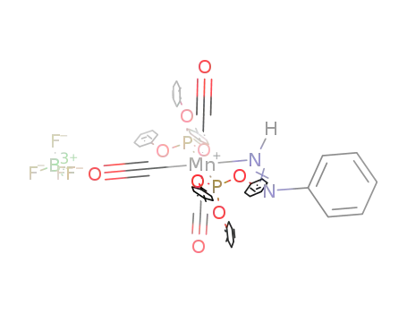 MnC<sub>6</sub>H<sub>5</sub>NNH(CO)3(P(OC<sub>6</sub>H<sub>5</sub>)3)2<sup>(1+)</sup>*BF<sub>4</sub><sup>(1-)</sup>=Mn(C<sub>6</sub>H<sub>5</sub>NNH)(CO)3(P(OC<sub>6</sub>H<sub>5</sub>)3)2(BF<sub>4</sub>)