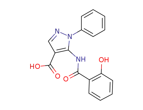 1H-Pyrazole-4-carboxylic acid, 5-[(2-hydroxybenzoyl)amino]-1-phenyl-
