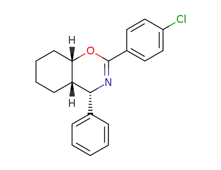 Molecular Structure of 132287-26-4 (3-p-Chlorophenyl-5c-phenyl-2-oxa-4-aza-1r,6c-bicyclo<4.4.0>dec-3-ene)