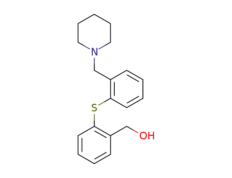 Molecular Structure of 64465-86-7 (Benzenemethanol, 2-[[2-(1-piperidinylmethyl)phenyl]thio]-)