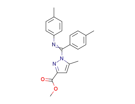 5-methyl-1-(4-methyl-<i>N</i>-<i>p</i>-tolyl-benzimidoyl)-1<i>H</i>-pyrazole-3-carboxylic acid methyl ester