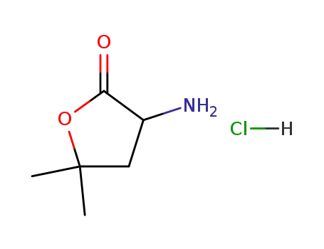 Molecular Structure of 15722-67-5 (3-amino-5,5-dimethyldihydrofuran-2(3H)-one hydrochloride (1:1))