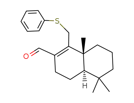 2-Naphthalenecarboxaldehyde,
3,4,4a,5,6,7,8,8a-octahydro-5,5,8a-trimethyl-1-[(phenylthio)methyl]-,
trans-