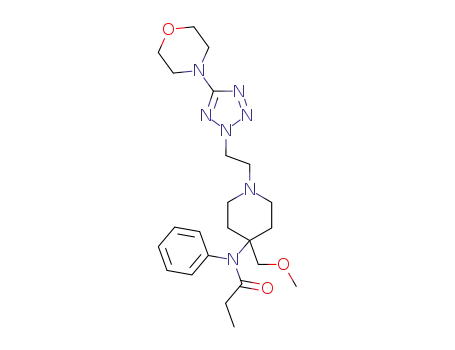 N-{4-Methoxymethyl-1-[2-(5-morpholin-4-yl-tetrazol-2-yl)-ethyl]-piperidin-4-yl}-N-phenyl-propionamide