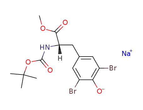 Sodium; 2,6-dibromo-4-((S)-2-tert-butoxycarbonylamino-2-methoxycarbonyl-ethyl)-phenolate