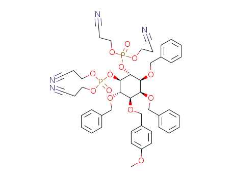 (+/-)-2,3,6-tri-O-benzyl-4,5-bis<bis(2-cyanoethoxy)phospho>-1-O-p-methoxybenzyl-myo-inositol