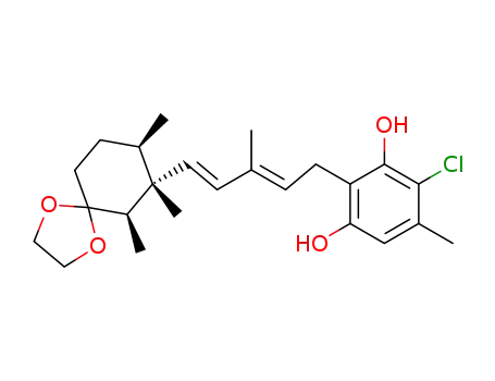 1,3-Benzenediol,
4-chloro-5-methyl-2-[3-methyl-5-(6,7,8-trimethyl-1,4-dioxaspiro[4.5]dec-
7-yl)-2,4-pentadienyl]-