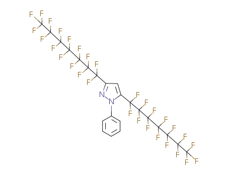 Molecular Structure of 75823-89-1 (3,5-Bis-pentadecafluoroheptyl-1-phenyl-1H-pyrazole)