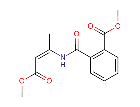 Molecular Structure of 78168-76-0 (N-((Z)-2-Methoxycarbonyl-1-methyl-vinyl)-phthalamic acid methyl ester)
