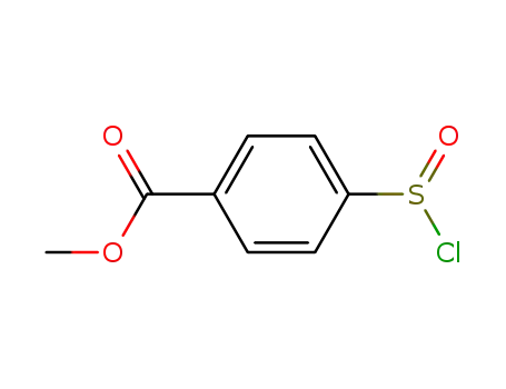 Molecular Structure of 89538-96-5 (Benzoic acid, 4-(chlorosulfinyl)-, methyl ester)