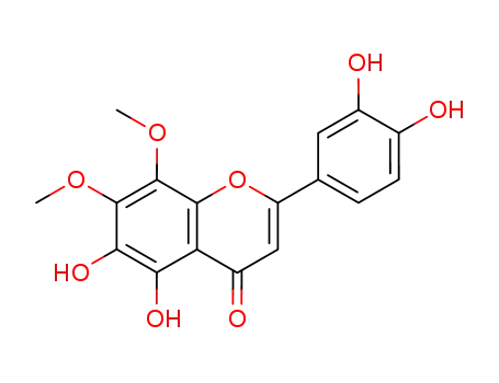 Molecular Structure of 85374-55-6 (4H-1-Benzopyran-4-one,2-(3,4-dihydroxyphenyl)- 5,6-dihydroxy-7,8-dimethoxy- )