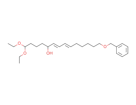 (6E,8E)-14-Benzyloxy-1,1-diethoxy-tetradeca-6,8-dien-5-ol