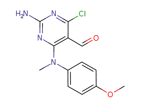 2-amino-4-chloro-6-[N-(4-methoxyphenyl)-N-methylamino]pyrimidine-5-carbaldehyde