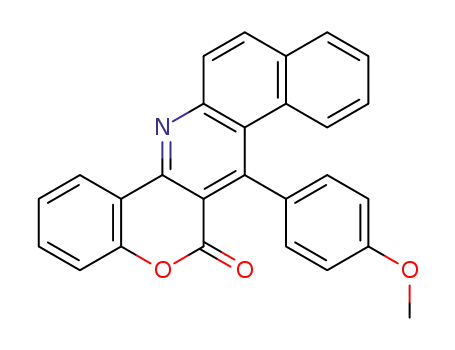 Molecular Structure of 130850-87-2 (7-(p-Methoxyphenyl)-2H-benzo<f><1>benzopyrano<4,3-b>quinolin-2-one)