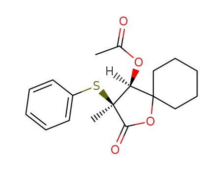Acetic acid (3S,4S)-3-methyl-2-oxo-3-phenylsulfanyl-1-oxa-spiro[4.5]dec-4-yl ester