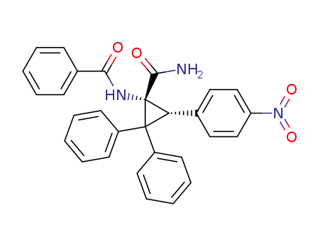 Molecular Structure of 144242-98-8 (Benzamide,
N-[1-(aminocarbonyl)-3-(4-nitrophenyl)-2,2-diphenylcyclopropyl]-, cis-)