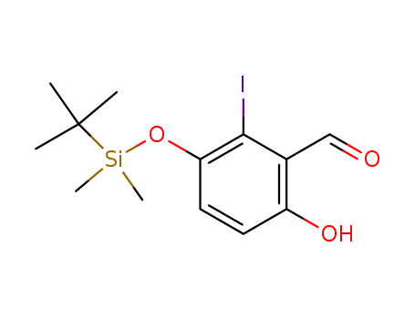 2-iodo-3-<(tert-butyldimethylsilyl)oxy>-6-hydroxybenzaldehyde