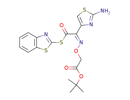 Molecular Structure of 89605-09-4 ((S)-2-Benzothiazolyl (Z)-2-(2-aminothiazole-4-yl)-2-methoxycarbonylmethoxyiminothioacetate)