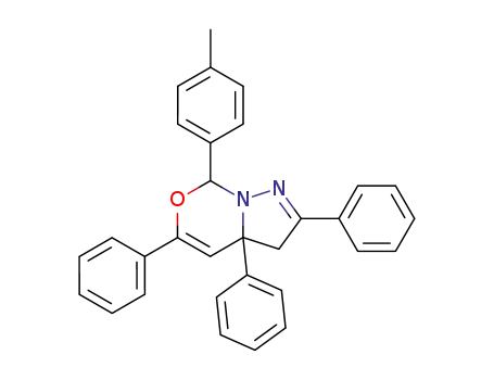 Molecular Structure of 89752-36-3 (7H-Pyrazolo[1,5-c][1,3]oxazine,
3,3a-dihydro-7-(4-methylphenyl)-2,3a,5-triphenyl-)