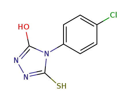 Molecular Structure of 89894-23-5 (4-(4-chlorophenyl)-5-mercapto-4H-1,2,4-triazol-3-ol)