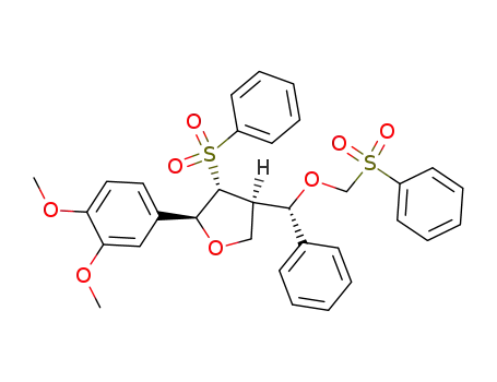 (2S,3S,4R,αS)-2-(3,4-dimethoxyphenyl)-3-phenylsulphonyl-4-(α-phenylsulphonylmethoxybenzyl)tetrahydrofuran